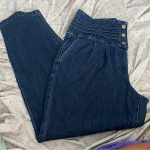 High Rise Dark Blue Women's Jeans